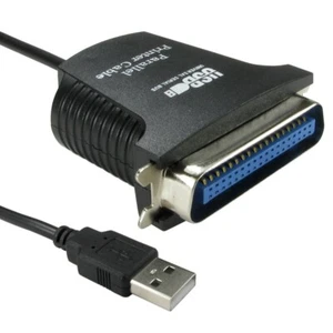 USB to Parallel Printer Cable IEEE 1284 Creates 36P Centronic Port on PC Laptop - Picture 1 of 3