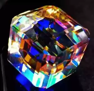 700CT Natural Mystic Topaz Rainbow Color CUBE CUt Certified Loose Gemstone - Picture 1 of 6