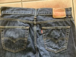 Levi’s 504 MENS Jeans Red tag Blue Denim Waist 35 Length 32 Zip Fly VGC - Picture 1 of 7