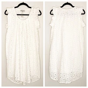 Nuevo con etiquetas Vestido Blanco Floral Mercado Mundial con Ojales S/M - Imagen 1 de 10