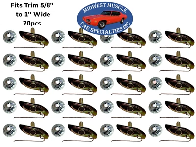 Molding Trim Clips Body Fender Quarter Hood Door Trunk Rocker 5/8"-1" GM 20pcs A - Image 1 of 4