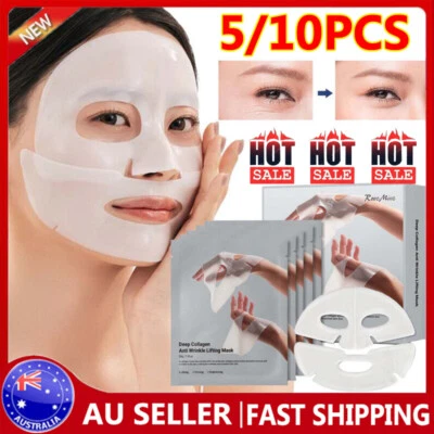 5/10PCS Bio Collagen Face Mask Overnight Real Deep Mask Collagen Mask Moisturize - image 1 of 4