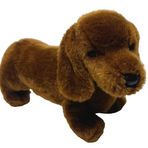 Douglas Cuddle Toy Dachshund Mini Brown Sausage Weenie Dog Stuffed Animal Toy - Picture 1 of 15