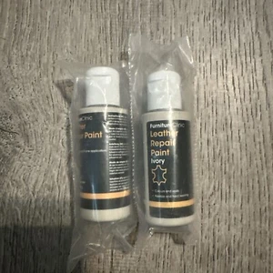 2 Pack Furniture Clinic Leather Repair Paint 2 In 1 Seal & Color Ivory 1.7oz - Picture 1 of 2