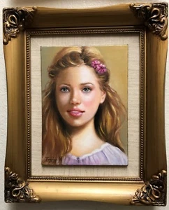 Madelyn von Monika Timar Frau Dame Original 7x5 Kunst Öl Portrait Gemälde gerahmt - Bild 1 von 1