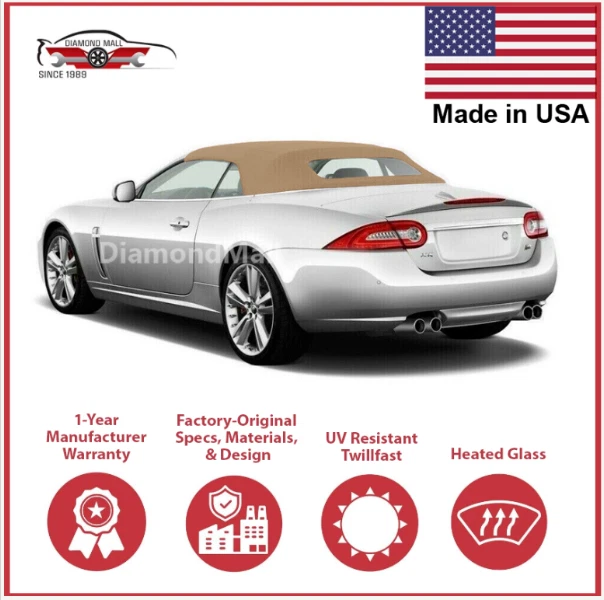 Se adapta a Jaguar XK XKR convertible techo y ventana de vidrio térmico bronceado Twillfast 2007-15 Foto 1 de 2