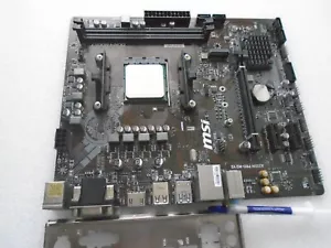AMD MSI A320M PRO-M2 V2 AM4 Motherboard Combo w/ RYZEN 5 PRO 2400GE - Picture 1 of 16