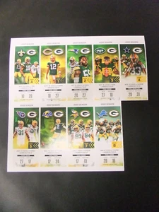 L#C66b 2022 Green Bay Packers commemorative ticket sheet, 9 game tickets, NRMT - Picture 1 of 1