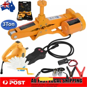 Electric Hydraulic Floor Jack 3T 5Ton Car Lift Repair 12V w/ Impact Wrench Kit - Picture 1 of 8