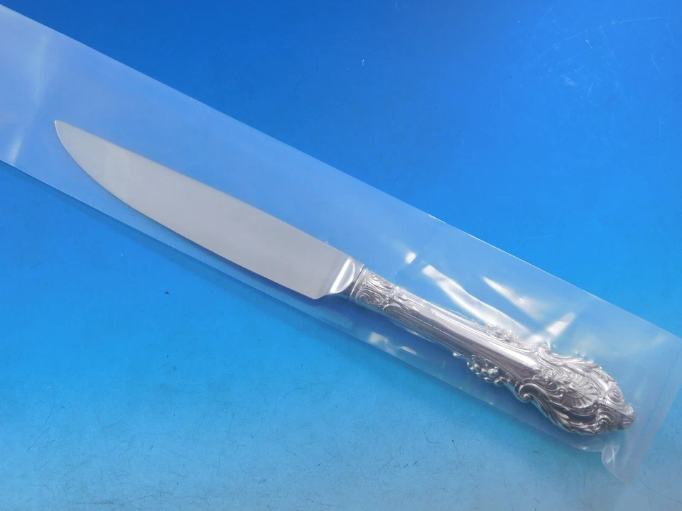 Sir Christopher by Wallace Sterling Silver Steak Knife Serrated Custom 8 3/4" - Image 1 of 4