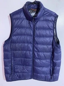 Hawke & Co Performance Puffer Vest Men L Navy Dynamic Sport Fiber Down Packable - Picture 1 of 10