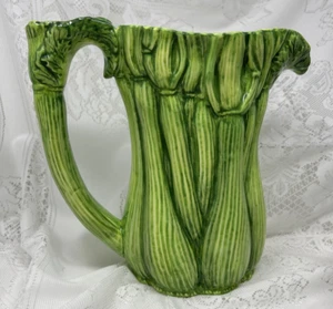 VTG  Dept 56 GARDEN Series 10" Green CELERY PITCHER RARE-DISCONTINUED Excellent - Picture 1 of 8