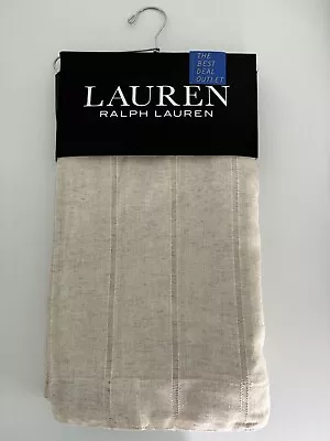 Nuevo Ralph Lauren Cortinas Ventana 4 Paneles Beige 54 x 96 Lino Hamilton Pestaña Trasera Foto 1 de 4
