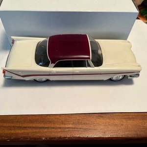 1959 Desoto Fireflite Plastic Promo Model By Johan 1/25 Scale White & Burgundy  - Picture 1 of 12
