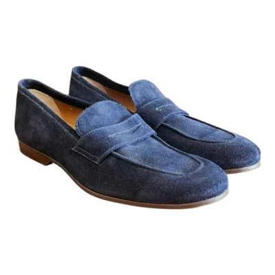 Mocassim Moassin Rogals masculino Bond 1 azul marinho camurça tamanho 9,5 Novo sem etiquetas - Imagem 1 de 4