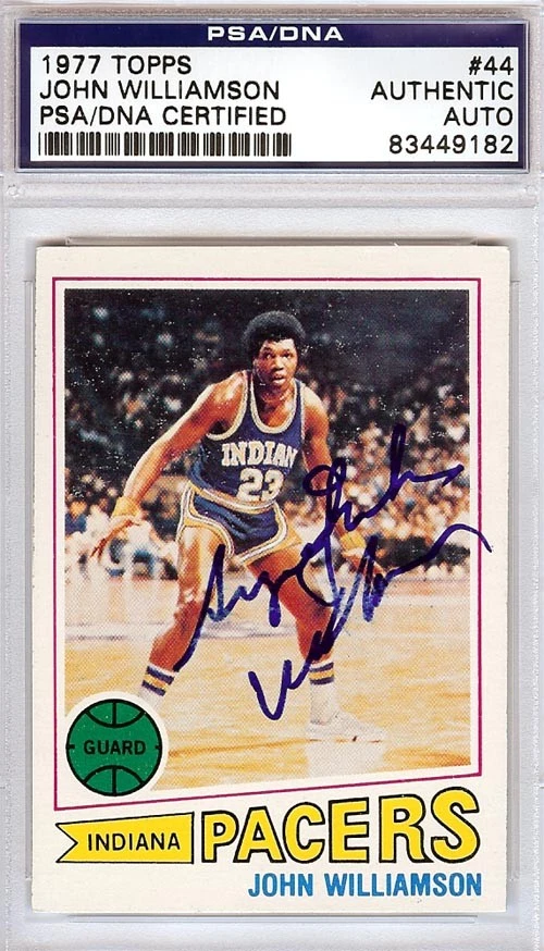 约翰·威廉姆森签名 1977-78 年 Topps 卡 44 印第安纳步行者队 PSA/DNA — 第 1/1 张图片