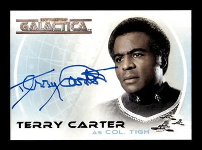 The Complete Battlestar Galactica Autograph A16 Terry Carter as Colonel Tigh - Imagem 1 de 3