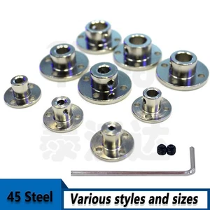 Flange Rigid Shaft Motor Connector Joint Coupling Coupler for RC Model 3mm-12mm - Picture 1 of 8