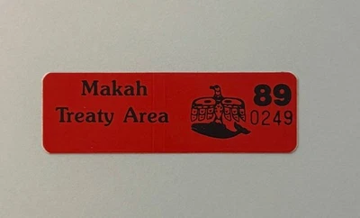 Estampilla de pesca del noroeste de la India 1989 - Área del Tratado de Reserva de Makah - MK# 9 Foto 1 de 2