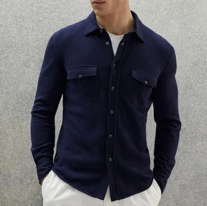 Sobrecamisa Cárdigan BRUNELLO CUCINELLI Mezcla Cachemira Tejido Western 46 IT $2850+ - Imagen 1 de 24