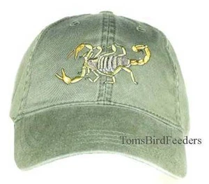 Scorpion Embroidered Cotton Cap NEW Hat Desert Hairy Invertebrate - Foto 1 di 2
