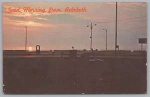 Greeting Card From Rehoboth, Sunrise At Rehoboth Beach, Vintage Post Card. - Picture 1 of 2