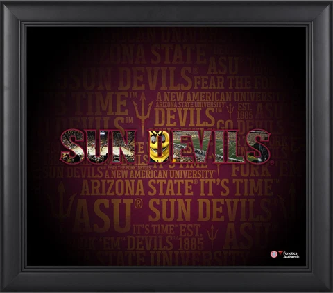Arizona State Sun Devils Framed 15' x 17' Team Heritage Collage Cover