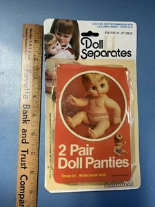 Vintage 1978 Doll Separates 2 Pair Doll Panties By Shillman - Picture 1 of 6