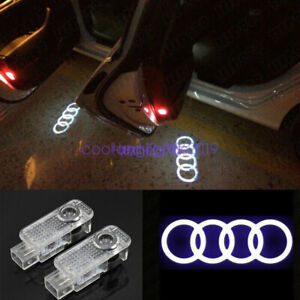 2x Logo Ghost Shadow Projector Courtesy LED Door Light For AUDI A4/S4 A6 S6 A7
