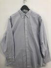 LL Bean Button Up Shirt Adult Extra Large Blue White Long Sleeve Casual Mens