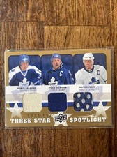 2008/09 Trilogy Borje Salming-Doug Gilmour-Mats Sundin- Three Star Spotlight 