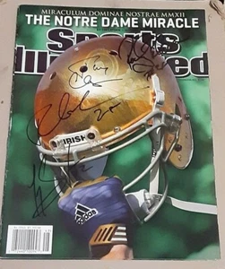 NOTRE DAME FIGHTING IRISH SIGNED AUTOGRAPHED SPORTS ILLUSTRATED SI BLEIER GRANT - Picture 1 of 2