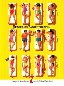 Anuncio de whisky SEAGRAM'S 7 SEVEN CROWN #2 RARO 1989 FUERA DE STOCK - Imagen 1 de 1