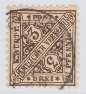 German States Wurttemberg Official 1890 Unwmk 3pf Used Stamp A19P38F624 - Picture 1 of 1