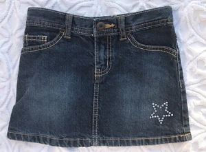 CRAZY 8 Blue Denim Shiny Star Jeans Skirt Sz 4 5 - Picture 1 of 2