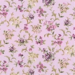 Merideth Purple Lavender Violet Plum Floral Shabby Rose Quilt Fabric 18763-6 - Picture 1 of 2