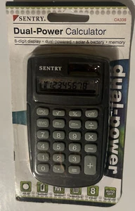 CALCULATOR SENTRY DUAL-POWER 8-DIGIT DISPLAY    Brand New  Sealed - Picture 1 of 2