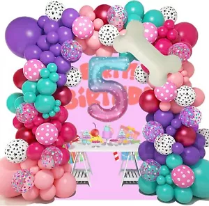 5th Birthday Decorative Balloon Garland,151Pcs Paw Birthday Party Supplies, Dog - Picture 1 of 6