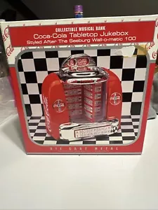 VINTAGE COCA COLA JUKEBOX DIECAST TABLE TOP MUSICAL BANK 1996 - Picture 1 of 10