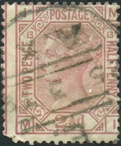 SG141 2 1/2d Rosy Mauve wmk Orb Plate 13 Cat 80 Pounds - Picture 1 of 1