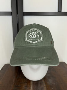 ROXY Hat Cap Strap Back Womens One Size Green Twill Young Wild Free Skate Beach