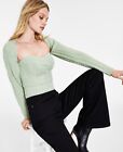 MSRP $89 Leyden Cable-Knit Sweetheart-Neck 2-Piece Sweater Green Size Small