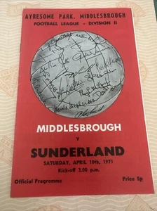 1971 Middlesbrough V Sunderland Football Programme - Picture 1 of 3