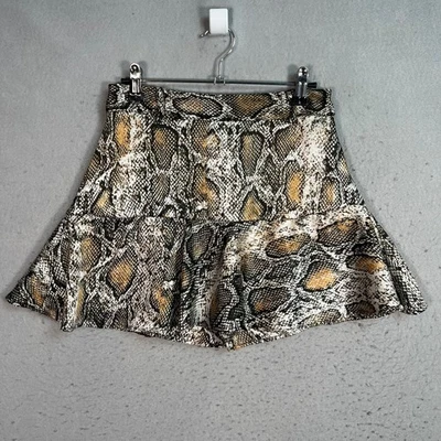 Zara Womens Snake Print Mini Skirt Size Small Flared - Image 1 of 4