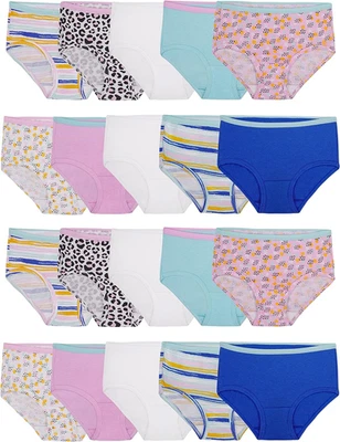 Girls' Cotton Brief Underwear, Multipack - Image 1 of 4