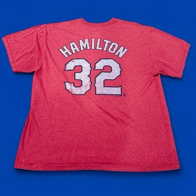 Hamilton Jersey Majestic Texas Rangers Graphic Baseball T-Shirt Men’s XL - Image 1 of 4