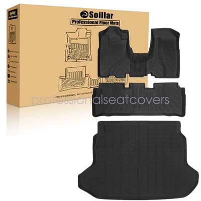 TPE Floor Mats & Trunk Cargo Liner Set waterproof 3D For 2002-2006 Honda CR-V - Изображение 1 из 4