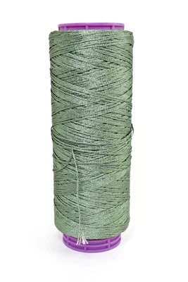 Kreinik Metallic Thread for Stitching Green (Fern) #086C- 1/16 Ribbon 500M Cord - Image 1 of 3