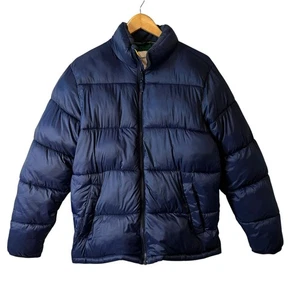 Old Navy Men’s Frost Free Puffer Full Zip Jacket Navy Blue Size Medium - Picture 1 of 7