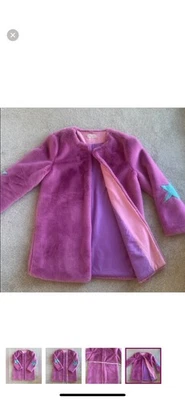 Abrigo peludo sintético para mujer talla 8 púrpura de ASOS Foto 1 de 3